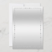 Glitter bloemen, diamant ingelijst kerstfeest in kaart (Achterkant)