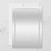 Glitter Bloemen, Diamant Ingelijste Kerstfeest Kaart (Achterkant)