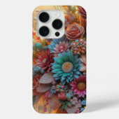 Glitter bloemen iPhone case (Achterkant)