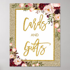 Glitter Bloemkaarten & Cadeaus Huwelijksposter Dec Poster