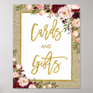 Glitter Bloemkaarten & Cadeaus Huwelijksposter Dec Poster
