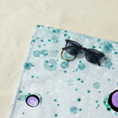 *~* Glitter Blonde Mermaid Zee Turtle Sand Castle Strandlaken (In situ)