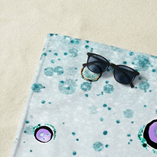 *~* Glitter Blonde Mermaid Zee Turtle Sand Castle Strandlaken (In situ)