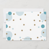 Glitter Blue Confetti is een Baby shower Kaart (Achterkant)
