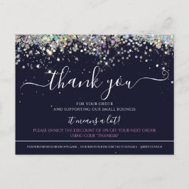 Glitter Blue Elegant voor holografisch gebruik Briefkaart