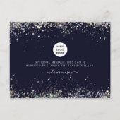 Glitter Blue Elegant voor holografisch gebruik Briefkaart (Achterkant)