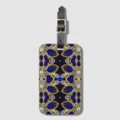 glitter Blue en gouddiamantneushoorn Bagagelabel (Voorkant (verticaal))