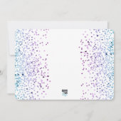 Glitter Blue en Paars Afstuderen Kaart (Achterkant)