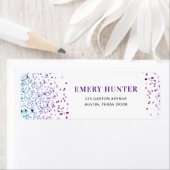 Glitter Blue en Paars Etiket (Insitu)