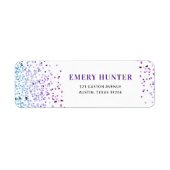 Glitter Blue en Paars Etiket (Voorkant)