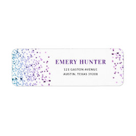 Glitter Blue en Paars Etiket