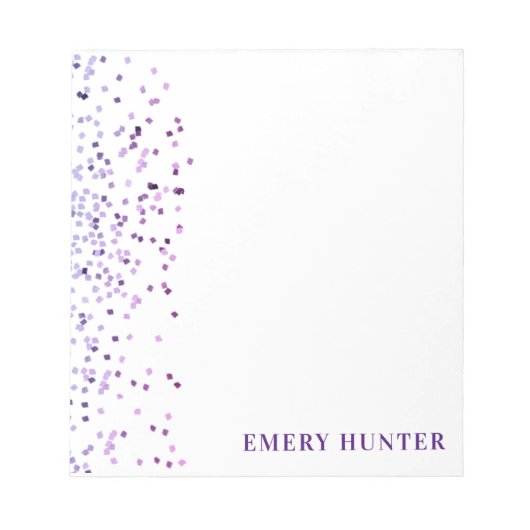 Glitter Blue en Paars Notitieblok (Voorkant)