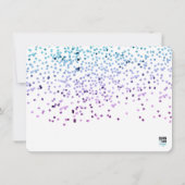 Glitter Blue en Paars Notitiekaartje (Achterkant)