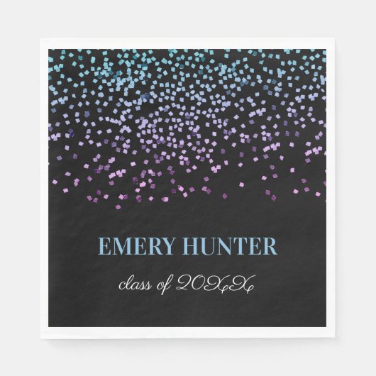 Glitter Blue en Paars Servet (Voorkant)