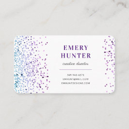 Glitter Blue en Paars Visitekaartje