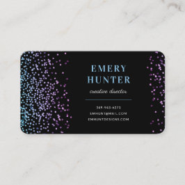 Glitter Blue en Paars Visitekaartje
