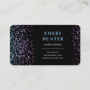 Glitter Blue en Paars Visitekaartje