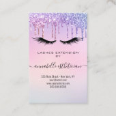 Glitter Blue Eyelash Extension Client Record Busin Visitekaartje (Voorkant)