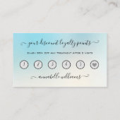 Glitter Blue Eyelash Extension Loyalty Business Visitekaartje (Achterkant)