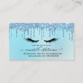 Glitter Blue Eyelash Extension Loyalty Business Visitekaartje (Voorkant)