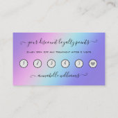 Glitter Blue Eyelash Extension Loyalty Visitekaartje (Achterkant)