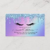 Glitter Blue Eyelash Extension Loyalty Visitekaartje (Voorkant)