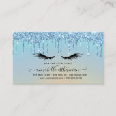 Glitter Blue Eyelash Extension Loyalty Visitekaartje (Voorkant)