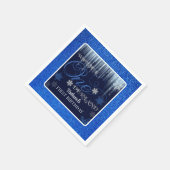 Glitter Blue First Birthday Winter ONE Servet (Hoek)