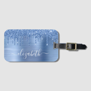 Glitter Blue op maat Bagagelabel