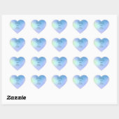 Glitter Blue Paars Wedding personaliseren Hart Sticker (Vel)