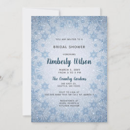 Glitter Blue Snowflakes Vrijgezellenfeest Kaart