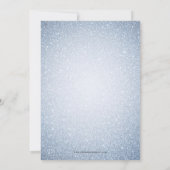 Glitter Blue Snowflakes Vrijgezellenfeest Kaart (Achterkant)