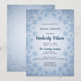Glitter Blue Snowflakes Vrijgezellenfeest Kaart