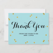 Glitter Blue | Vrijgezellenfeest Bedankt kaarten (Voorkant)