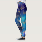 glitter blue zee design mermaid design leggings (Links)