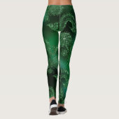 glitter blue zee design mermaid green leggings (Achterkant)