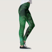 glitter blue zee design mermaid green leggings (Rechts)