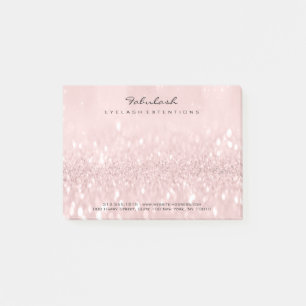 Glitter Blush Name Web Telefoonnummer Roze Post-it® Notes