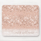 Glitter Blush Pink Rose Gold Future Mrs Bride Muismat (Voorkant)