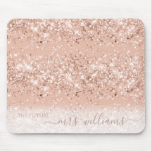 Glitter Blush Pink Rose Gold Future Mrs Bride