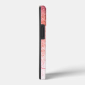Glitter Blush Pink Rose Gold Monogramed Script Case-Mate iPhone Case (Achterkant / Rechts)