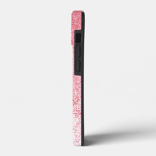 Glitter Blush Pink Rose Gold Monogramed Script Case-Mate iPhone Case (Achterkant / Links)