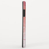 Glitter Blush Pink Rose Gold Monogramed Script Case-Mate iPhone Case (Achterkant/rechts)