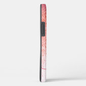 Glitter Blush Pink Rose Gold Monogramed Script Case-Mate iPhone Case (Achterkant / Rechts)