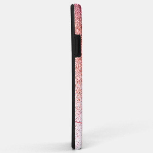 Glitter Blush Pink Rose Gold Monogramed Script Case-Mate iPhone Case (Achterkant/rechts)