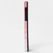 Glitter Blush Pink Rose Gold Monogramed Script Case-Mate iPhone Case (Achterkant/links)