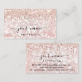 Glitter Blush Roos maakt artiest Visitekaartje (Voorkant / Achterkant)