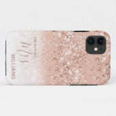 Glitter Blush Roze Goud Toekomstige Mevrouw Bruid Case-Mate iPhone Case (Achterkant (horizontaal))