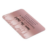 Glitter Blush roze Roos op maat Magneet (Rechterzijde)