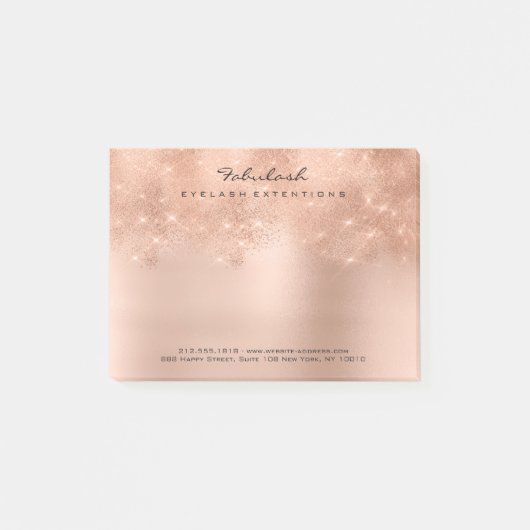 Glitter Blush Roze Rose Gold Powder Minimale Post-it® Notes (Voorkant)